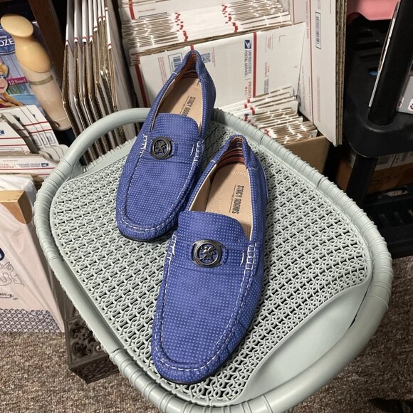 Stacy Adams Other - Stacy Adams Mens Cyd Slip On Loafers In Blue, Size 8.5 M